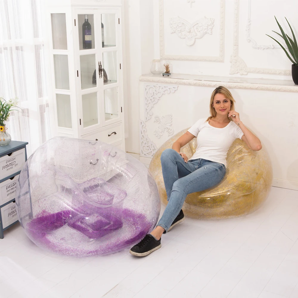 Transparent Inflatable Lounge Chair Decor Tech Sofa color: A|B|C|D|E|E|F|G|H|J|K|L|M|N|R|R
