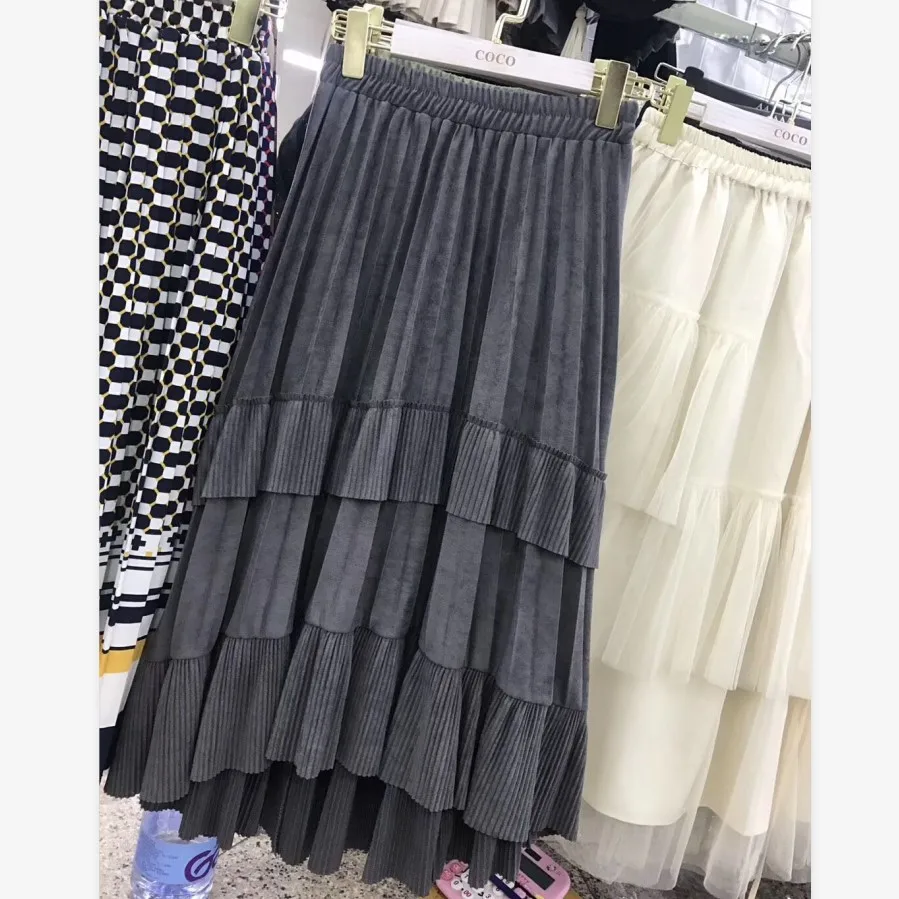 Женские зимние юбки модные женские плиссированные юбки#1607