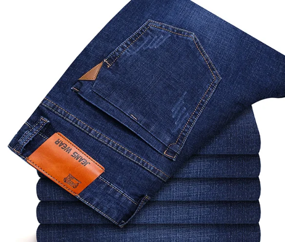 BOCO, четыре сезона, Молодежные облегающие мужские джинсы, мужские микро эластичные прямые брюки - Цвет: Синий