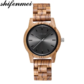 

Shifenmei Wood Watch Men Watches 2019 Luxury Brand Men Sports Watches Quartz Wristwatch Casual Wooden Clock Relogio Masculino