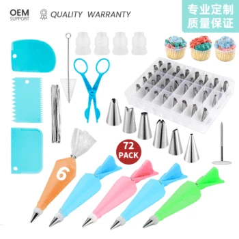 

Cream Cake Baking Tool 72 Pieces Decorating Nozzle