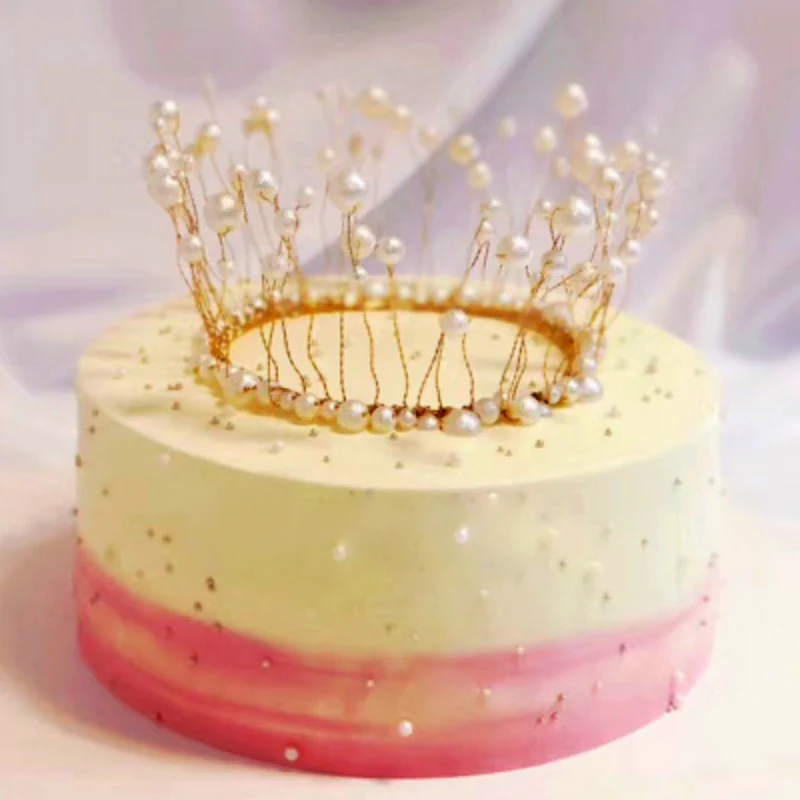 Creative Happy Birthday Mini Crown Cake Topper Baking Wedding Party Decoration