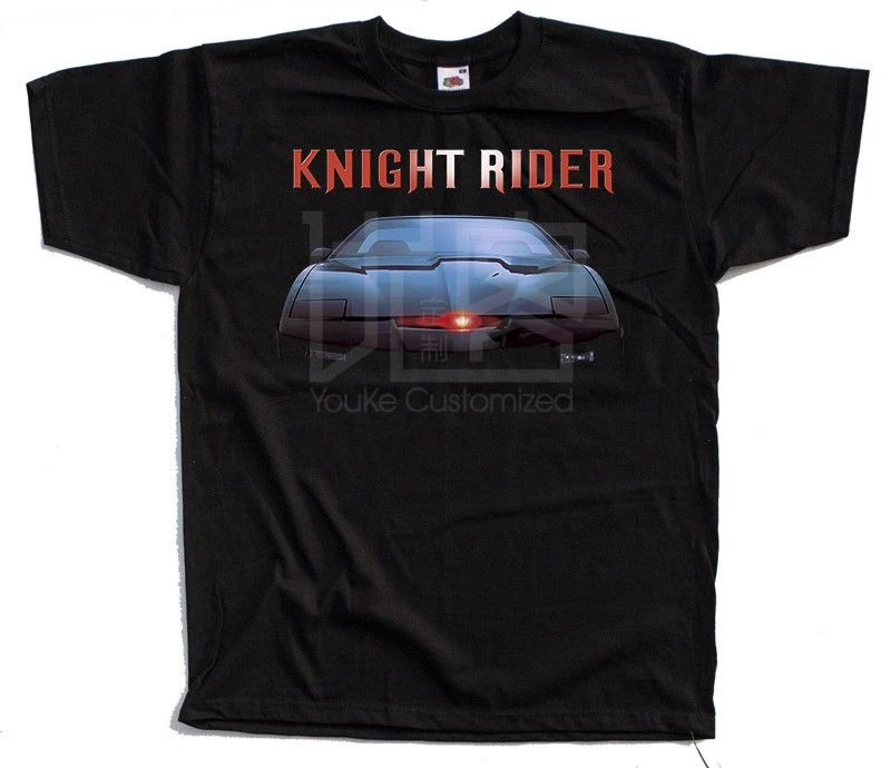 Knight Rider Постер из фильма черная футболка все размеры S до 5XL с принтом мужские