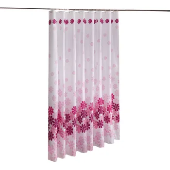 

Waterproof Fabric Polyester Shower Curtains Bathing Pad Thicken Shower Baby Adult Bath Decor Curtains With 12 Hooks