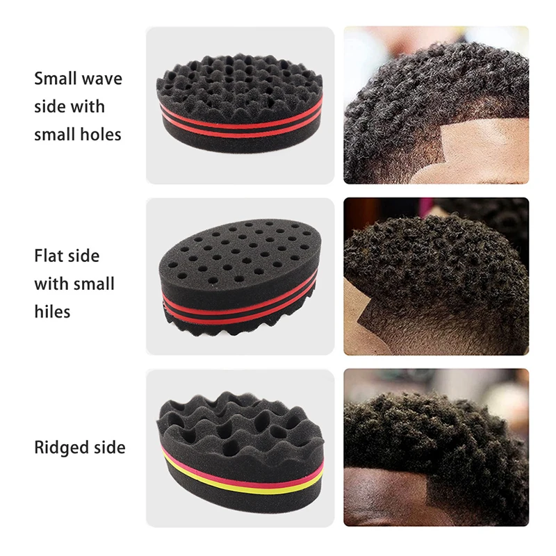 Double Sides Magic twist hair brush sponge,Sponge Brush for Natural,afro  coil wave dread sponge brushes