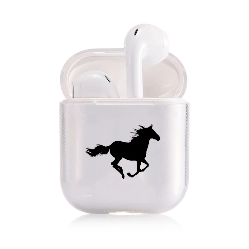 Милый чехол с изображением животных лошади для Airpods 2 1 3 Airpod pro Чехол s Прозрачный
