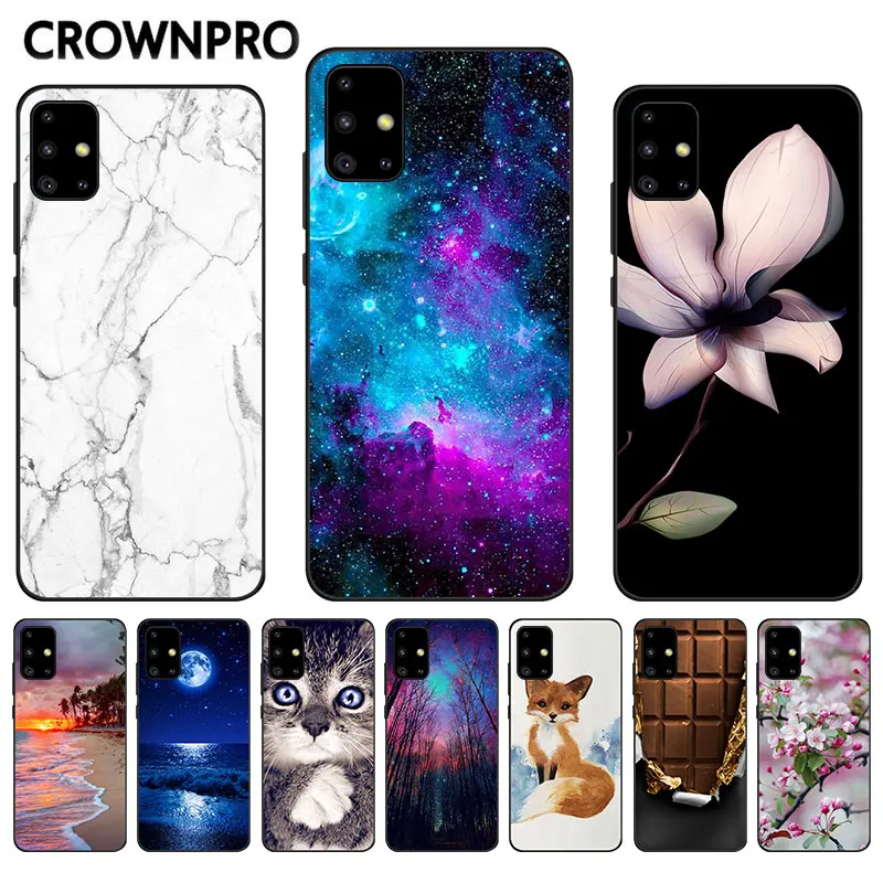 Задняя крышка телефона для Samsung A51 силиконовый мягкий ТПУ бампер Galaxy A71 Funda Marble A 51 71
