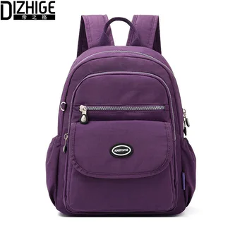 

DIZHIGE Famous Brand Anti-Theft Women Backpack Nylon Bagpack High Quality Waterproof Shoulder Travel School Bag For Girl 2019