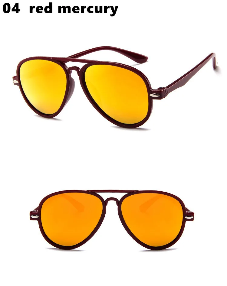 Стиль, детские солнцезащитные очки для мальчиков и девочек, детские очки пилоты, солнцезащитные очки,, трендовые зеркальные очки, брендовые Детские Оттенки