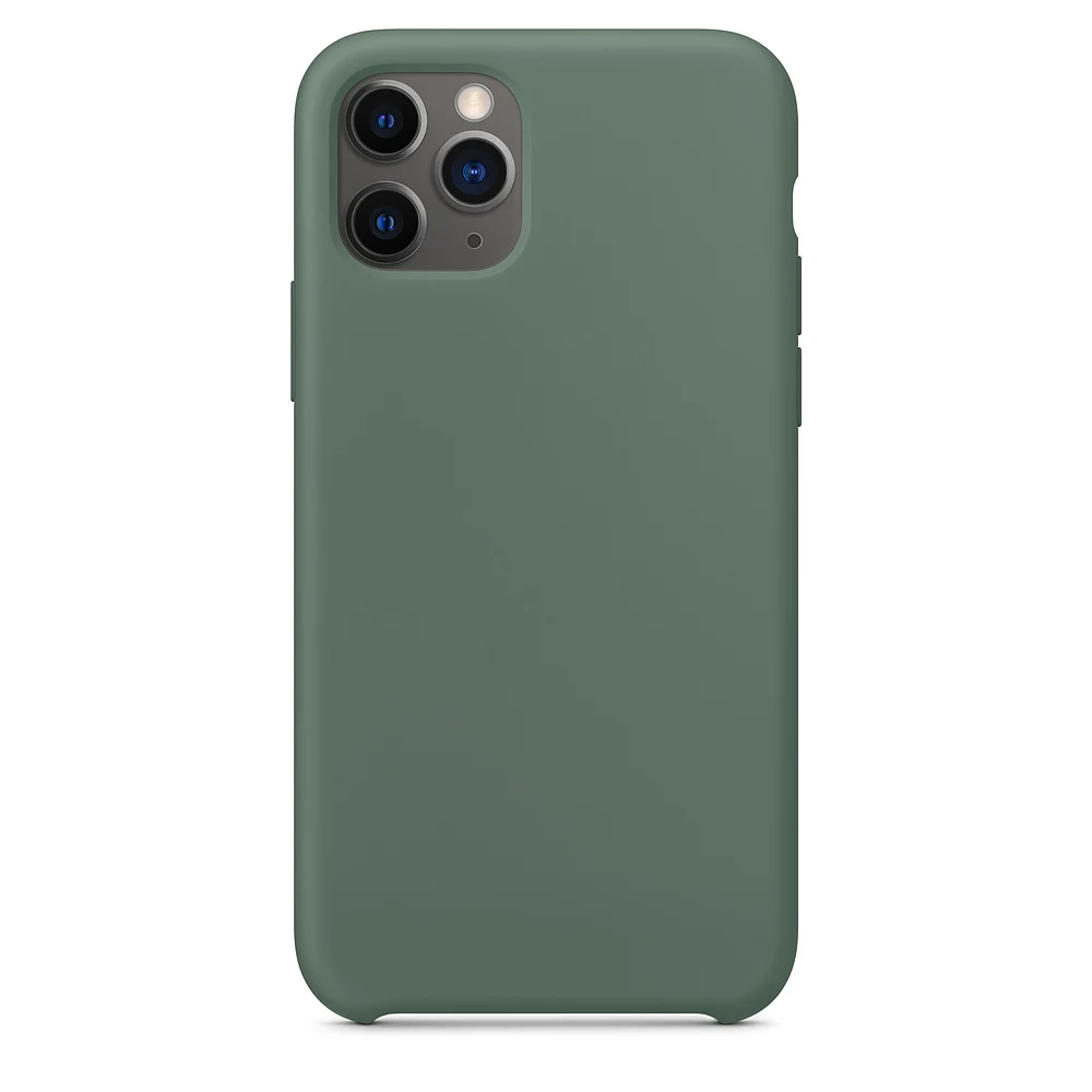Pine Green Роскошный официальный силиконовый чехол с логотипом для айфон афон айфона iphone 11/iphone 11 Pro/iphone 11 Pro max чехлы Чехол case cover - Color: Pine Green