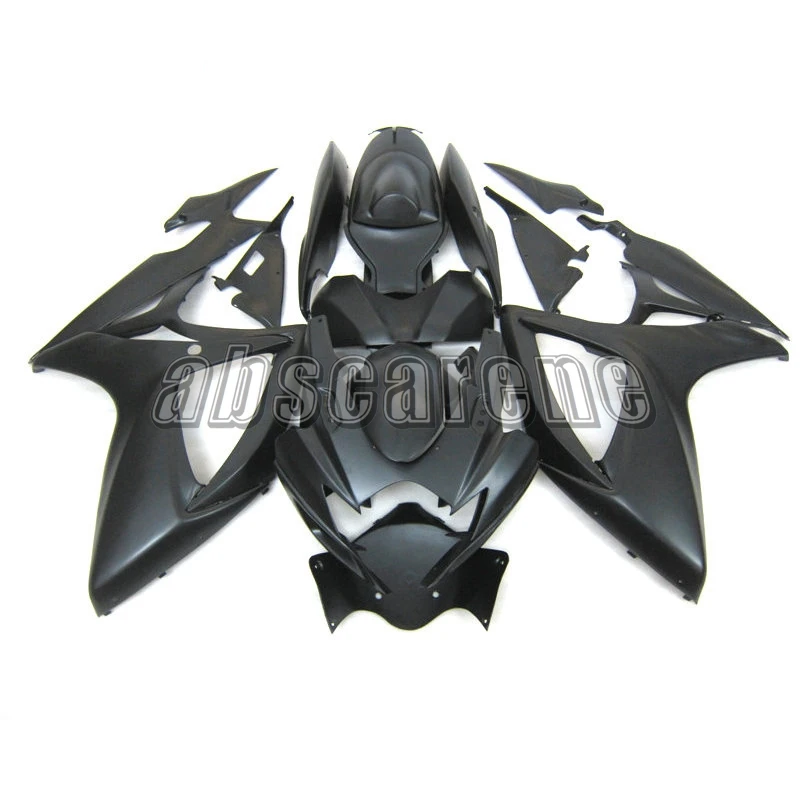 Мотоцикл полный обтекатель комплект для Suzuki GSXR600 GSXR750 K6 2006 2007 G-SXR600 06 ABS пластик инъекции Cowlings матовый чистый черный