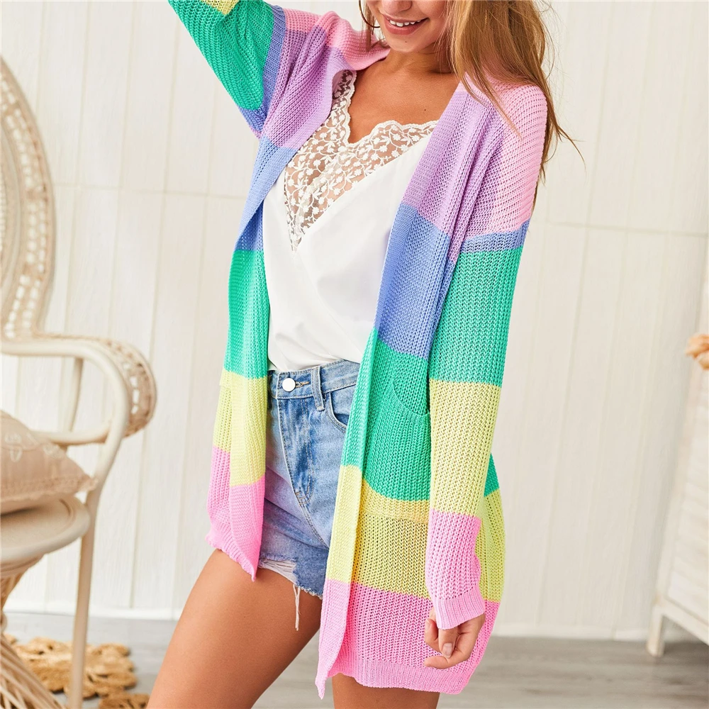 rainbow knitted cardigan