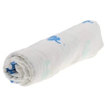 

Cotton Lange New born Swaddle Blanket Sleeping bag 110 cm x 110 cm - Elephant