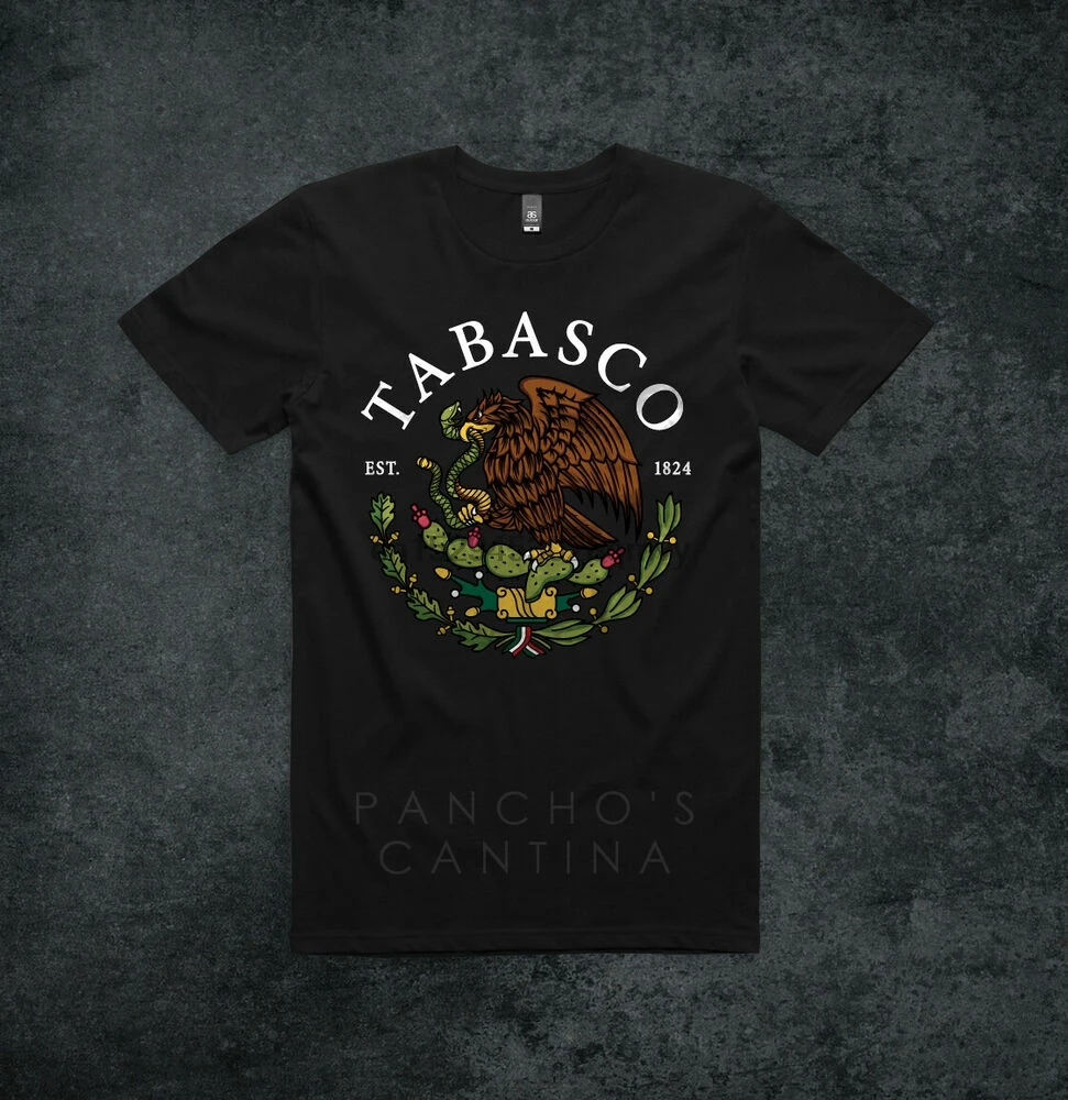 Табаско рубашка Aguila мексиana Playera Negra Olmecas de TAB S M L XL 2XL Новинка|Футболки| |