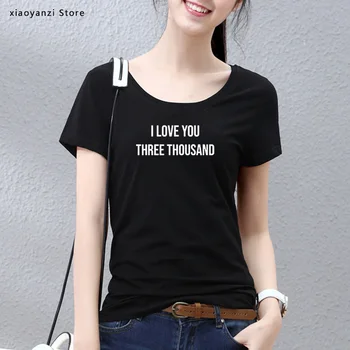 

Women Harajuku Aesthetic T Shirts I LOVE YOU SHREE THOUSAND Print Tops Tees Shirt Femme Fashion Casual girls T Shirts
