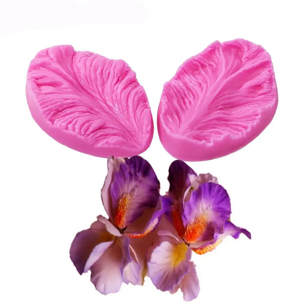 

Fondant Silicone Mold 3D Flower Cooking Wedding Decoration Baking Sugar Craft Molds 2pcs Leaves DIY Cake