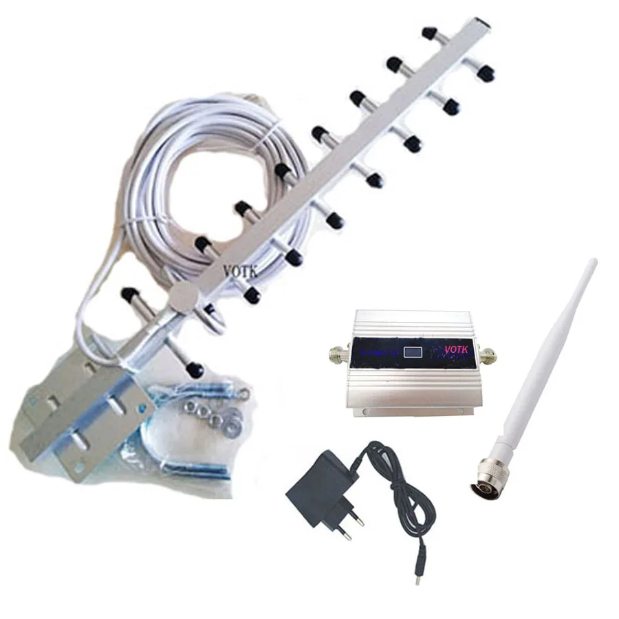 3g усилитель сигнала ЖК дисплей! Сотовый телефон wcdma 2100 МГц Репитер с 13dbi yagi