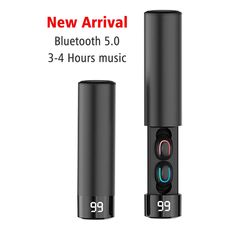 Bluetooth наушники 5,0 настоящие беспроводные наушники стерео Bluetooth наушники гарнитура со встроенным HD микрофоном зарядный чехол Q13 - Цвет: Q67