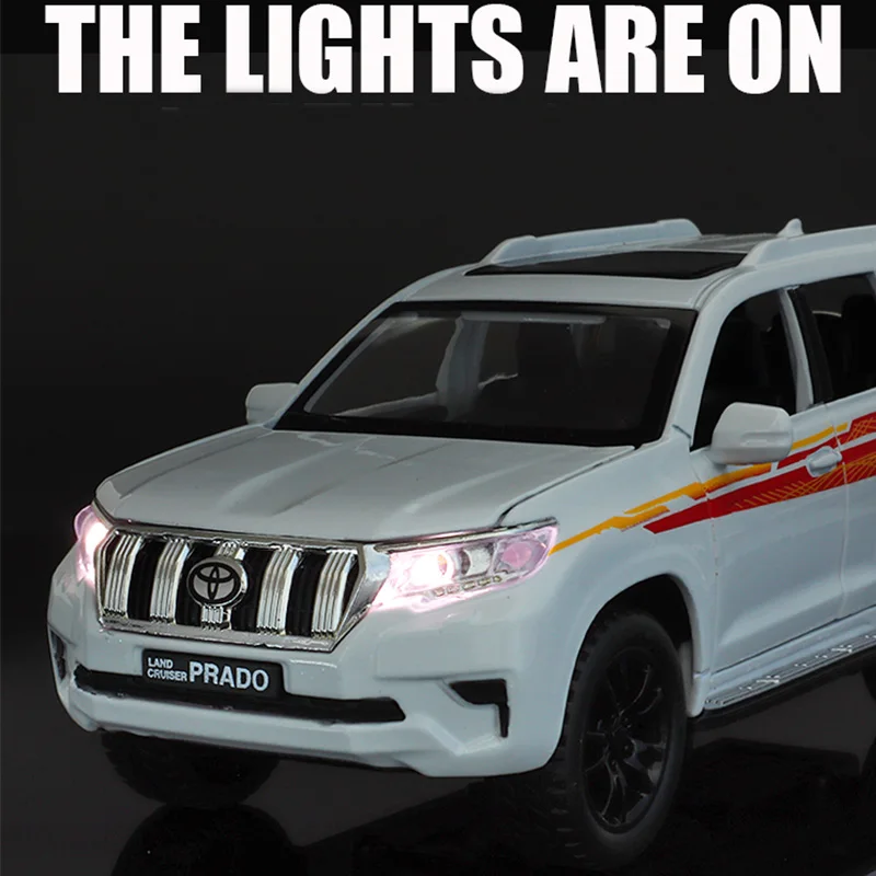 1:32 Новая модель автомобиля TOYOTA LAND CRUISER PRADO из сплава металла игрушки с