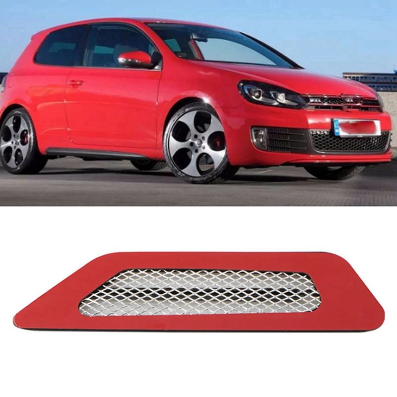 

2Pcs Car Fender Side Air Flow Vent Grille Cover Sticker Decoration Auto Intake Outlet Chrome Car Exterior Styling Accessories