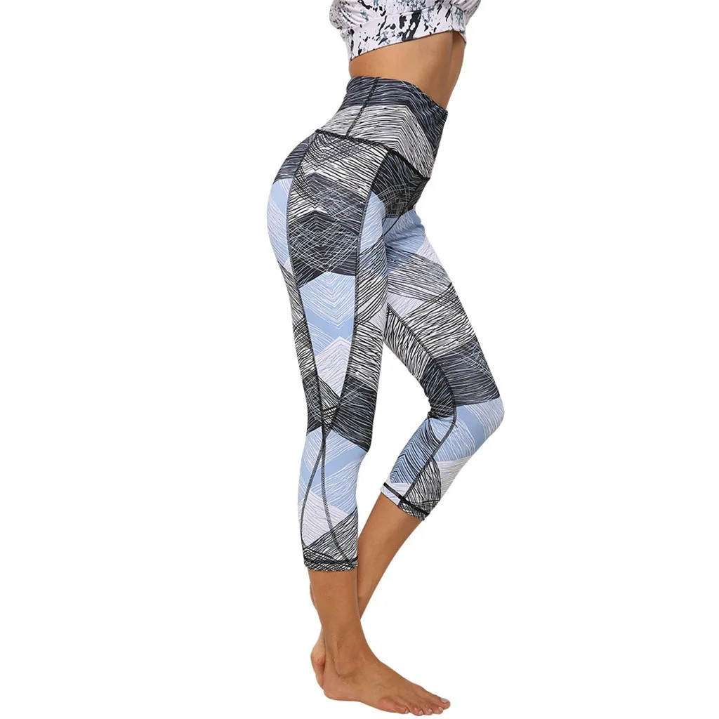 Женские штаны для йоги с карманами для бега, спорта, фитнеса, Укороченные спортивные леггинсы, Женская Спортивная одежда для фитнеса и тренировок