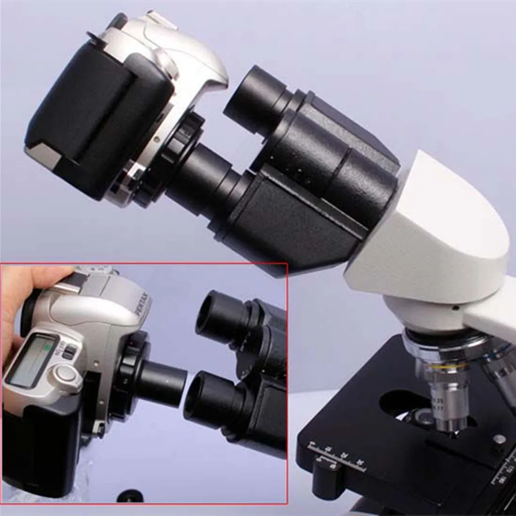0.91 Inch Microscope Mount Adapter (T-mount ) + T2 Lens Adaptor Ring For Canon DSLR Camera Bodies  450D 500D 550D 600D 1100D