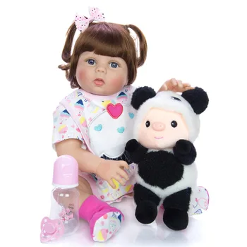 

Boneca Reborn Menina Lifelike Full Body Silicone Real Touch 23'' Reborn Baby Doll Realistic bebe reborn XMAS Toys