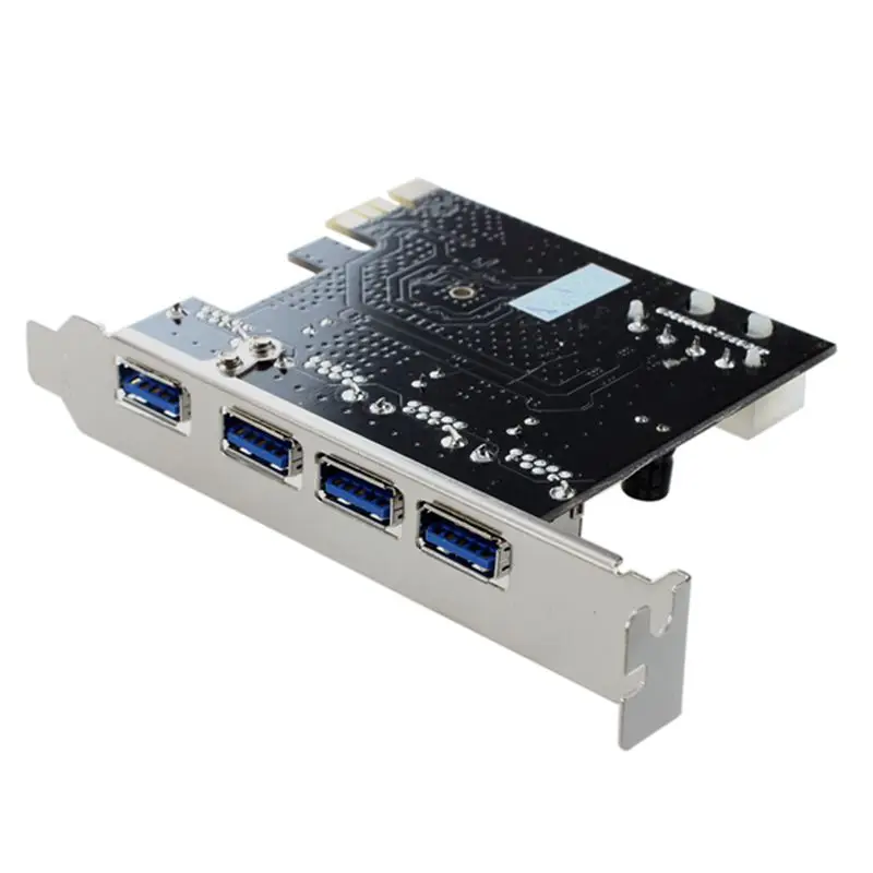 Быстрый USB 3,0 PCI-E PCIE 4 порта Экспресс-адаптер карты расширения