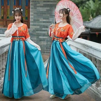 

Girl Hanfu Ancient Chinese Costume Dress Traditionl Cosply Clothing For Women Fairy Dress Daily Improve Festival Outfits DL5817