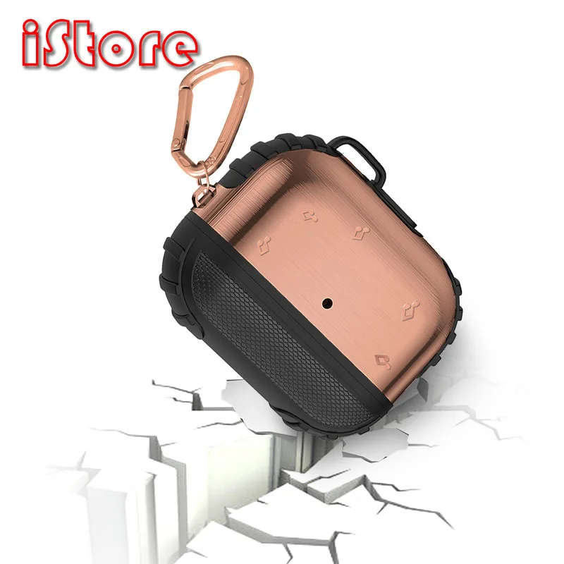 

Metal and Silicone case For Apple Airpods Pro Cover Apple Wireless Bluetooth Headset Charging Protective Cover For AirPods Pro