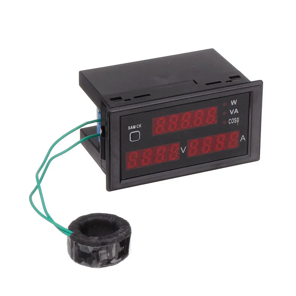 New AC 110/220V Digital 80-300V 0-100A Watt Power Meter 4 bits 0.31'' LED Voltage Volt Amp Tster Gauge Ammeter Voltmeter