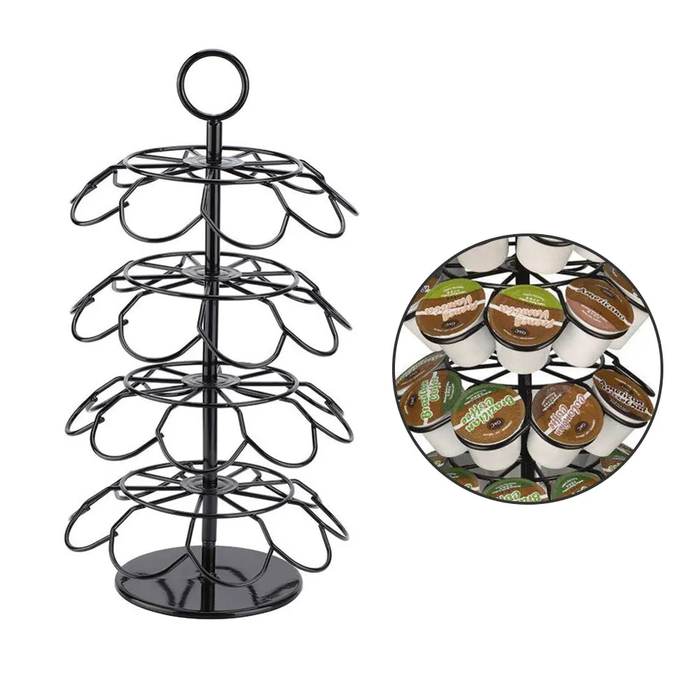 

Spinning Coffee Pod Holder Carousel Storage Coffee Pod Capsule Kitchen Organizer Container Compatible With 36 Pcs Capsules