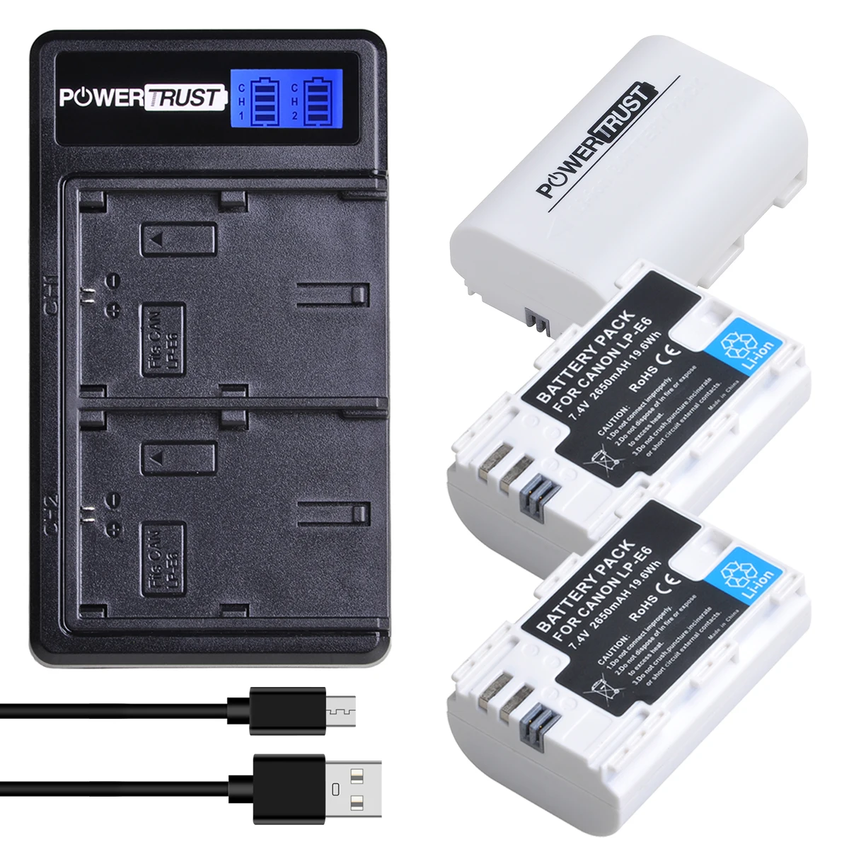Lp-E6 Lp E6N Batteria Ricaricabile E Lcd Caricatore Doppio Per Canon 5D Mark Ii Iii Iv 70D 5Ds 6D 5Ds 80D 7D 60D 5Ds R Dslr Della Macchina Fotografica