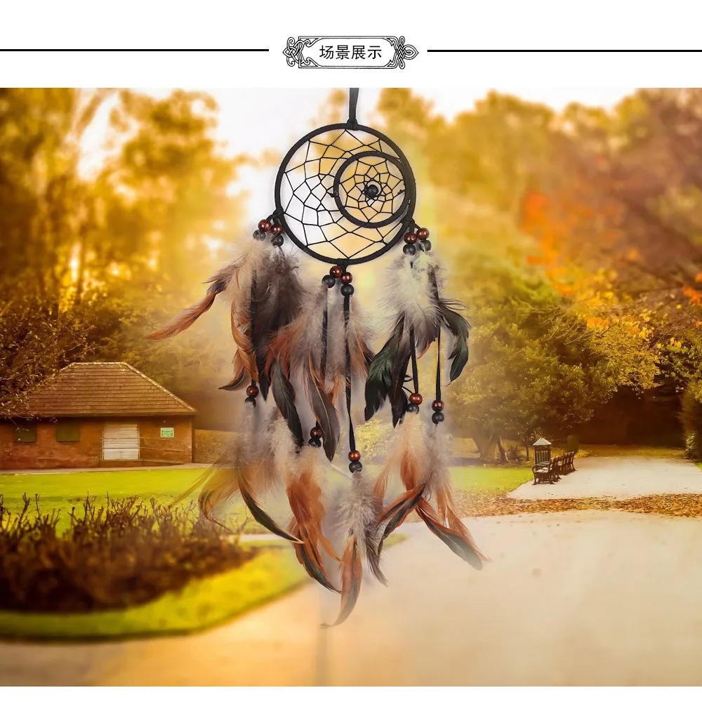 Origional Hand-woven Moon And Dreamcatcher Hand-woven Home Wall Decoration Car Pendant Catch Dream