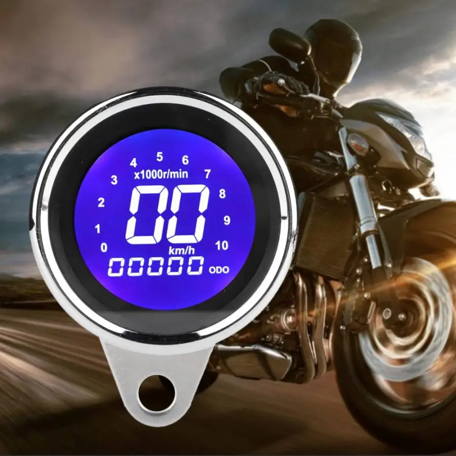 Painel moto 7 цветов модифицированный автомобиль rcycle lcd Многофункциональный Тахометр одометр масломер инструмент 12 в moto rcycle