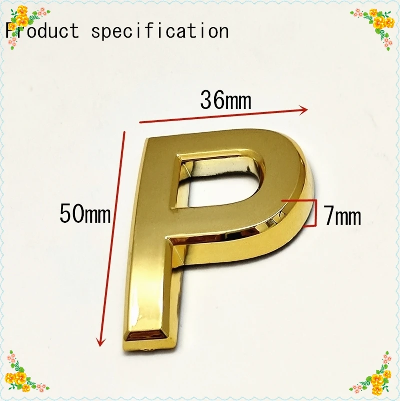 Description Picture 3 of itemDoor Plate Golden Color House Number 5CM Decorative Letters & Numbers Customized ABS Plastic Mailbox Address Sticker Label Sign