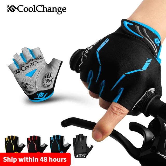 US $7.06 CoolChange Cycling Gloves Half Finger Mens Women's Summer Sports Shockproof Bike Gloves GEL MTB Bic