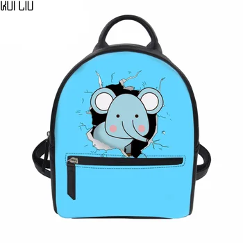 

Customized Women's Backpack PU Leather Animal Printing Backpack Female Small Travel Daypack Teenager Girls Collage Bag Mochila