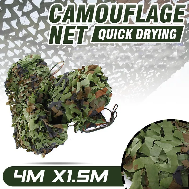 

4x1.5M 2X3M 3X3M...Outdoor Military Camouflage Netting Woodland Camo Net CS Games Hunting Blinds Mesh Net Car Cover Sun Shelter