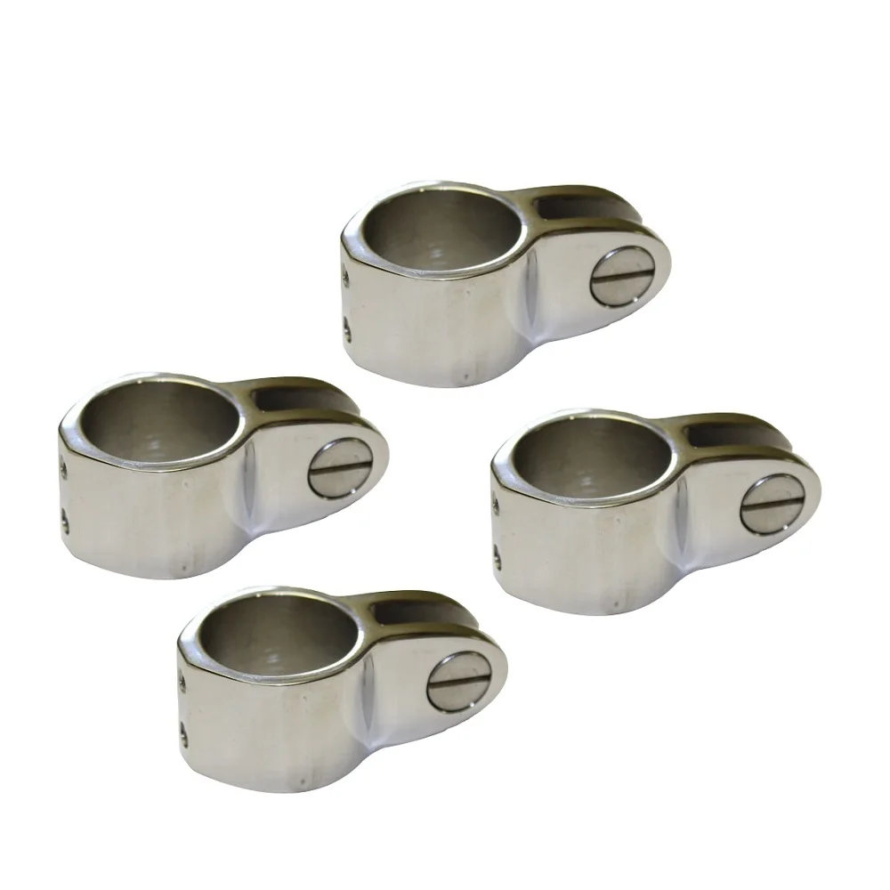 

4PCS 7/8" 1" Stainless Steel 316 Top Jaw Slide Cap Bimini Railing Fitting Mirror Polish For Yacht Boat Hardware