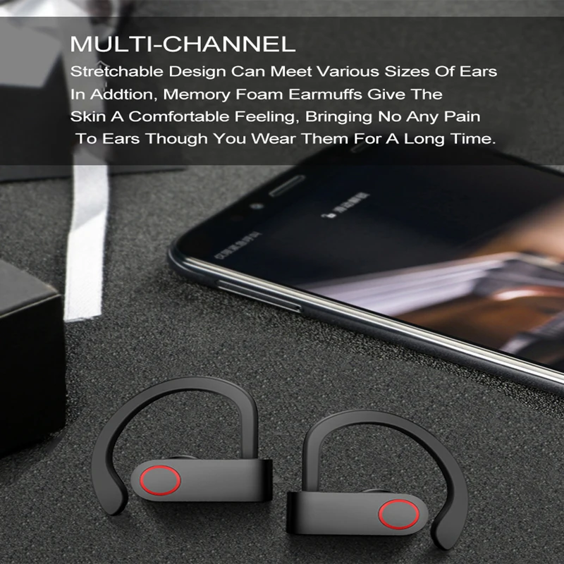 Беспроводные bluetooth-наушники Heaton A9 TWS с зарядным устройством, Bluetooth наушники V5.0, настоящие стереонаушники с микрофоном
