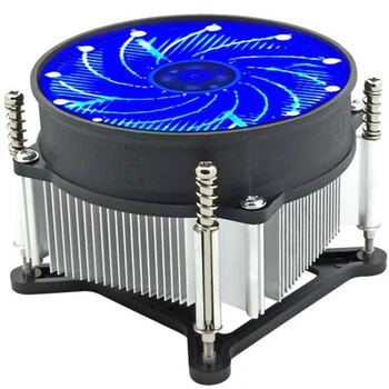 

LED RGB Desktop Computer CPU Cooling Fan Easy Install Office Practical 3 Pin Portable Aluminum Radiator Heatsink For Intel 115X
