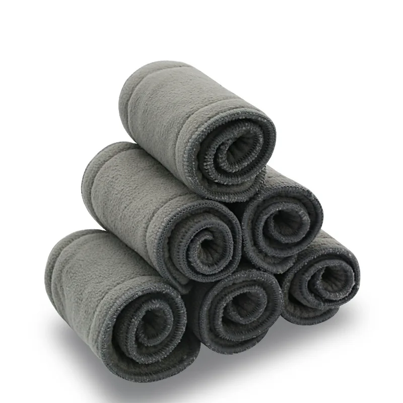 

Baby Bamboo Charcoal Insert Four Floors Absorption of Odor Reusable Ecological Diaper Insert Washable Swimming Diaper Liner