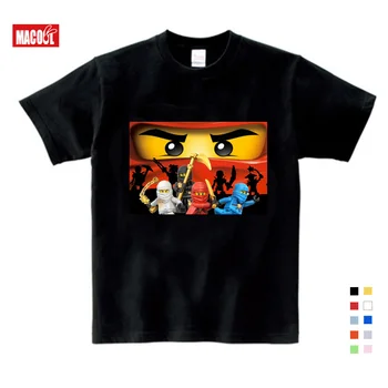 

Children's Summer Pure Cotton T - Shirts Legoe Ninjago Cartoon Clothing Baby Boys Superhero Short Sleeves Tops Tees 3T-9T