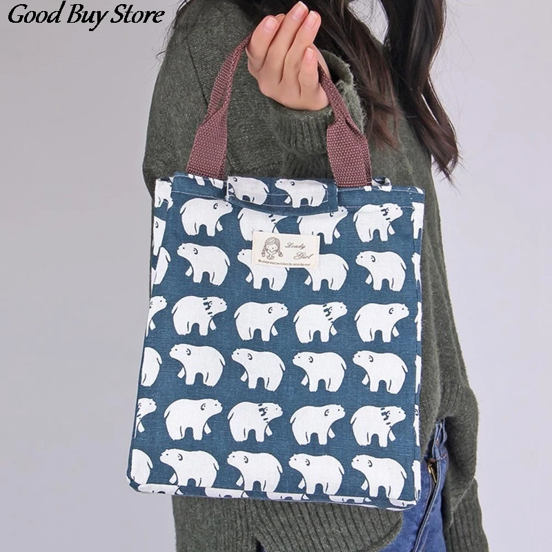 Cartoon Print Cute Lunch Bag Drink Beer Cooler Bags School Office 