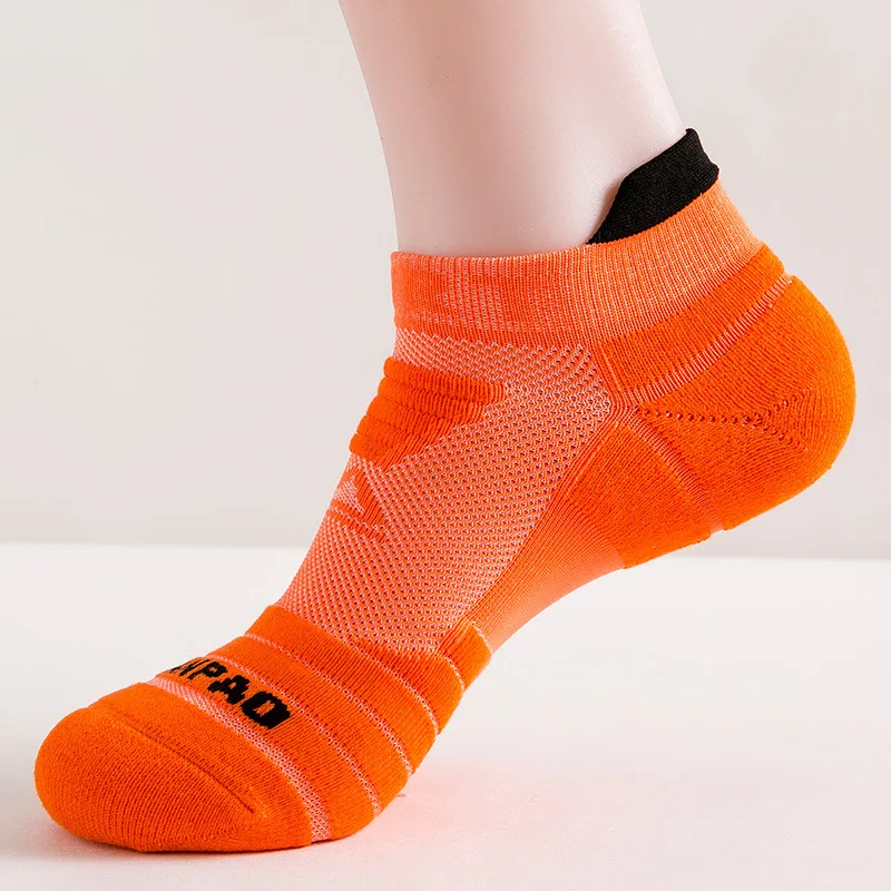 Men Athletic Ankle Socks Outdoor Sport Cotton Cushion Thin Breathable Quick Dry Fitness Cycling Compression Low Cut Socks