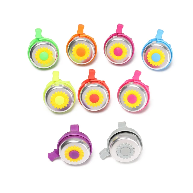 Kids Bicycle Handlebars Bell Horn Sound Alarm Flower Safety Bike Bell Multi-color Cute Alloy Plastics Rings Protective 1