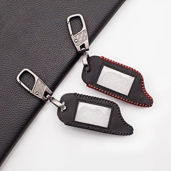 

Carrying Soft Leather Key Case Keychain Fob Cover For Starline B9/B91/B6/A61/A91/V7 LCD Russian Alarm Two Way Version Remote