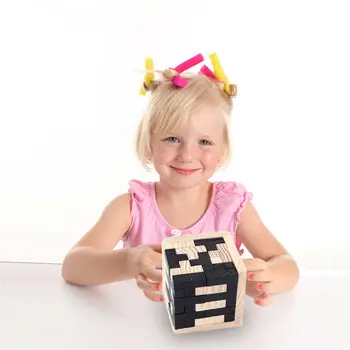 

Kids Toys High Quality Cool Educational Wood Puzzles for Kid Brain Teaser 3D Russia Ming Luban Baby Toy Children Gift Toys 1Pcs