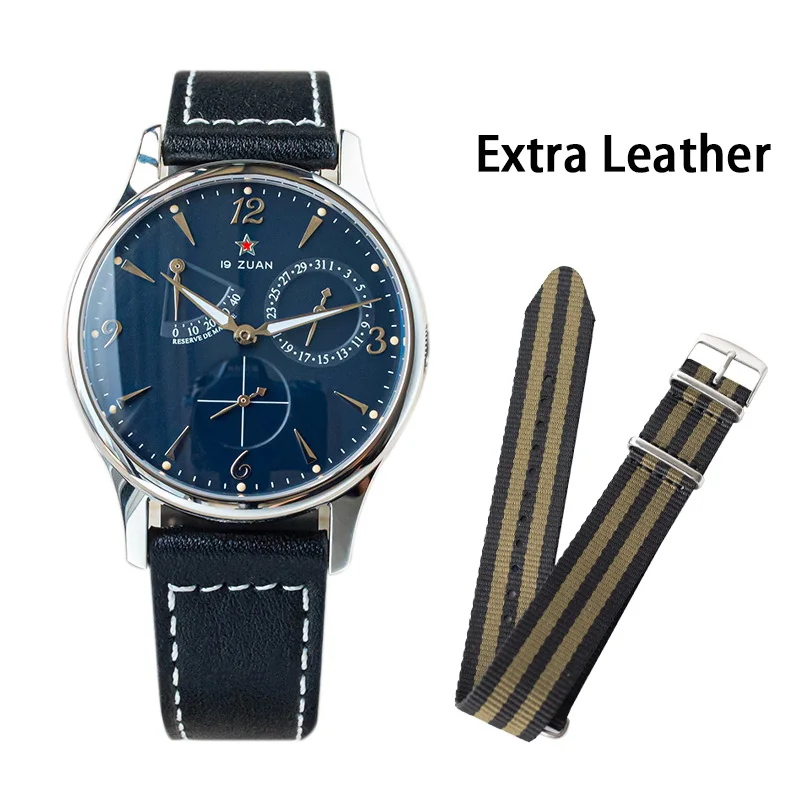 MEN WATCH 40MM 1963 AUTOMATIC MECHANICAL WRISTWATCH SEAGULL St17 MOVEMENT PILOT WATCH ARMY ORIGINAL AIR FORCE SAPPIRE GLASS